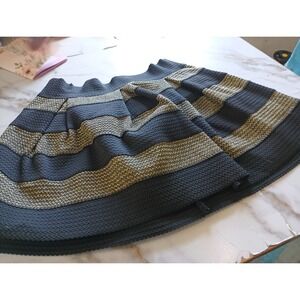 Y2K Style Metallic Gold Black Skater Skirt Women's Size XXL Goth Grunge Punk Emo